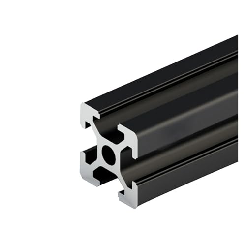 Cadre d'extrusion en aluminium 2020 noir de 1050 mm pour guidage linéaire en lot de 2