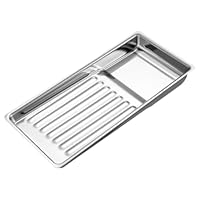 OUNONA Desinfektionswanne Edelstahl 19.8X9.3 Zoll Metall Tablett Für Maniküre- Und Schönheitssalon Werkzeuge Sterilisation Organizer