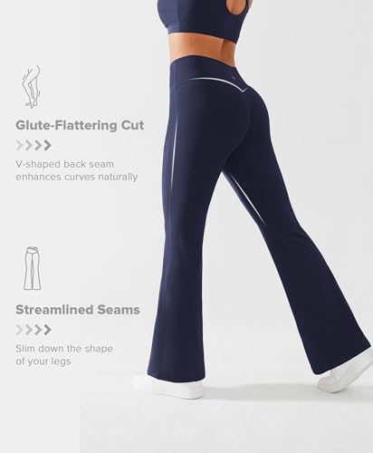 BRXL Petite Yoga Pants High Waist Flare Leggings Tummy Control Blue 3XL - image 4