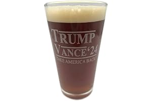 President Trump 2024 Take America Back Beer Pint Glass Engraved Conservative Election