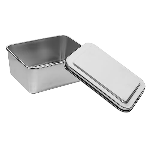 HOLIDYOYO 1 Juego molde para pasteles de acero inoxidable sartenes moldes para pasteles cajas almacenaje cajas de almacenaje sarten parrilla sartén de tiramisú molde para hornear doméstico