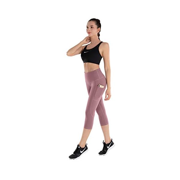 espidoo Women's High Waisted Yoga Pants, Tummy Control Workout Pants for Women, 4 Way Strench Leggings with Pockets