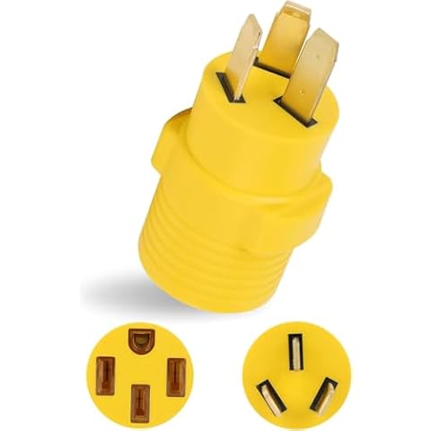 Nema 14-50 Adapter, NEMA 50Amp 10-50P to 14-50R Plug Adapter, 4 Prong to 3 Prong Adapter, for Dryer Adapter, for Welder Generator RV Electrical Vehicle Charging Adapter Cover