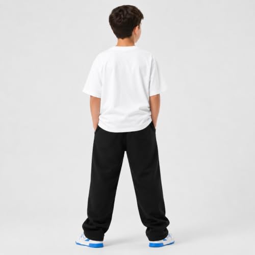 Image of Boys Baggy Cargo Pants | Cotton Blend Loose Fit Joggers | Elastic Waist Casual Trousers | Trendy Boys Streetwear