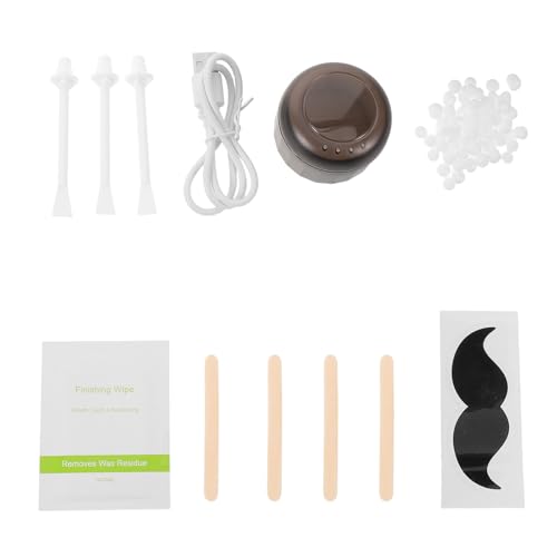 VILLCASE Calentador de Cera Mini Portátil para Depilación Facial Mujer Control de Temperatura Uniforme y Cuerpo de Silicona Adecuado para Uso en Casa y Oficina