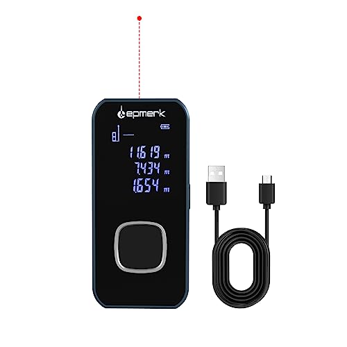 Laser Measurement Tool, 196ft/60m Digital Laser Distance Measure, One-Button Measure Distance/Area/Volume and Pythagorean, Rechargeable Laser Measurement Tool with Backlit LCD Electronic Angle Sensor