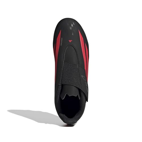 adidas Unisex-Child F50 Club Hook & Loop Firm Ground/Multi Ground, Black/Lucid Red/Black, 9.5 Toddler - image 3
