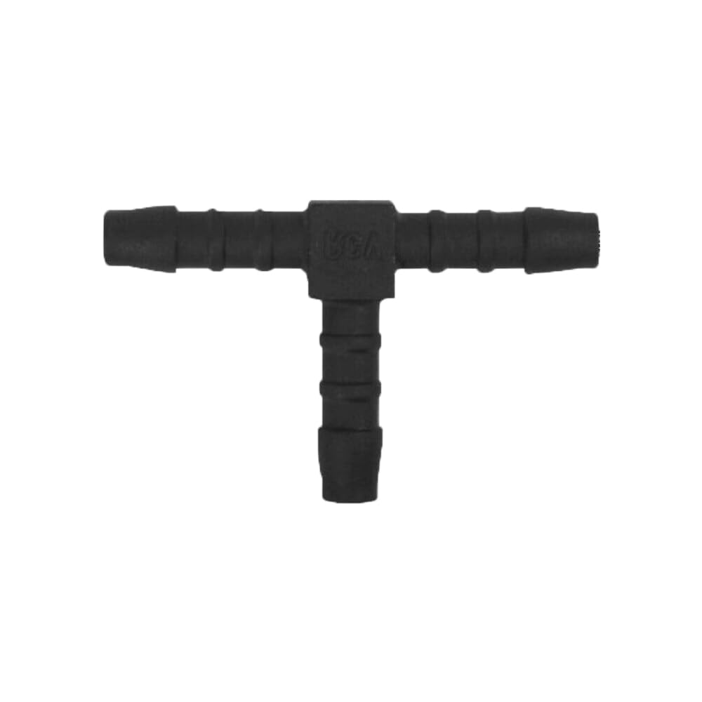 KafTon Tee Connector Plastic Black Hose Pipe Tee Connector Joiner For Garden Water Drip Irrigation (5mm, 2)