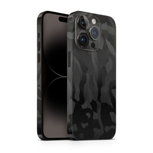 TF Skins Skin adatta per iPhone 13 Pro Skin/pellicola protettiva per il retro e i lati con protezione per fotocamera da graffi (Shadow Black)