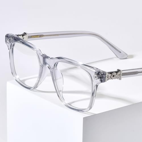 Image of HEPIDEM Acetate Glasses Frame Men Women Square Eyeglasses Optical Spectacles 9395