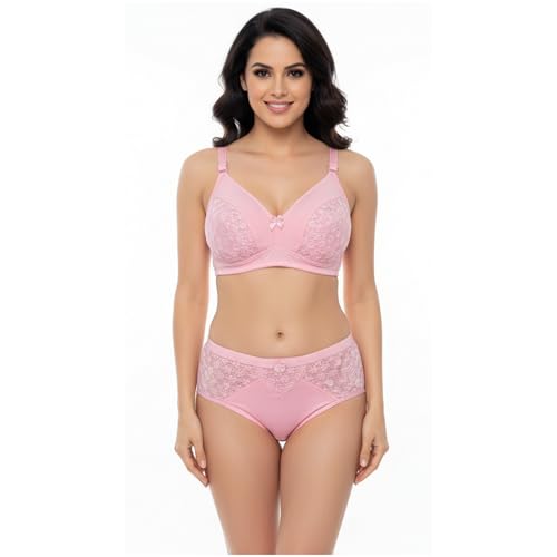 Image of Women's Everyday Cotton Bra | Medium Coverage | Non-Padded Bra | Non Wired | Seamless Moulded Cups | Anti Bacterial Tech | Keeps You Fresh | No Slip Soft Straps | (Flora Set)