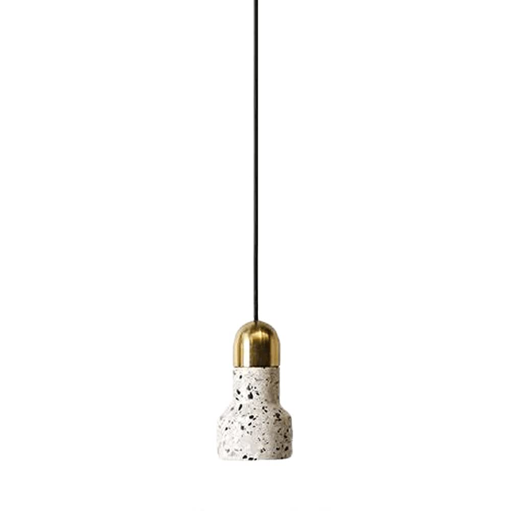 Lustre LED Terrazzo en ciment industriel et béton pour suspension de salle à manger