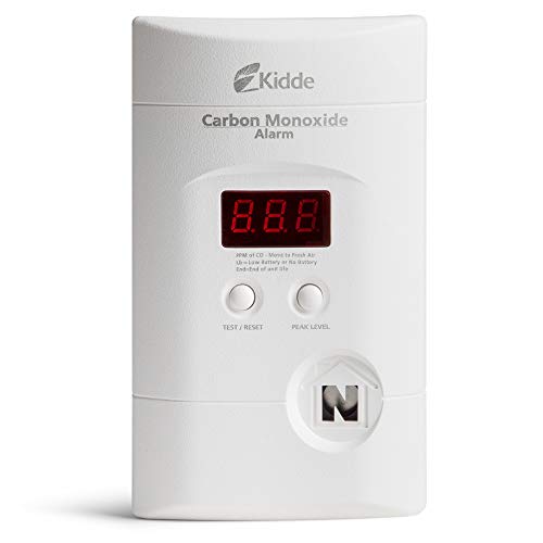 Kidde Carbon Monoxide Detector, Plug In Wall with 9-Volt Battery Backup, Digital LED Display