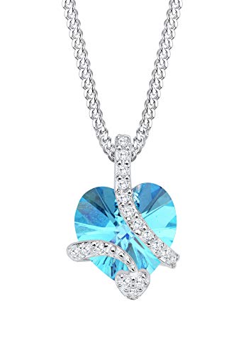 Preisvergleich Produktbild Elli Halskette Herz Swarovski® Kristalle 925 Silber Féminin