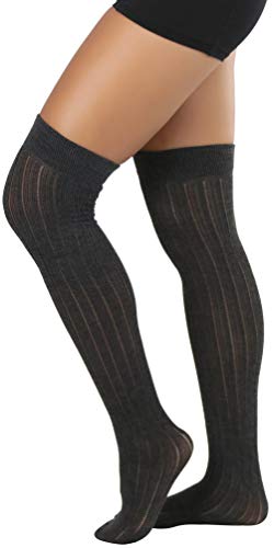 Image of ToBeInStyle Women's Over The Knee Knit Thigh High Warm Socks