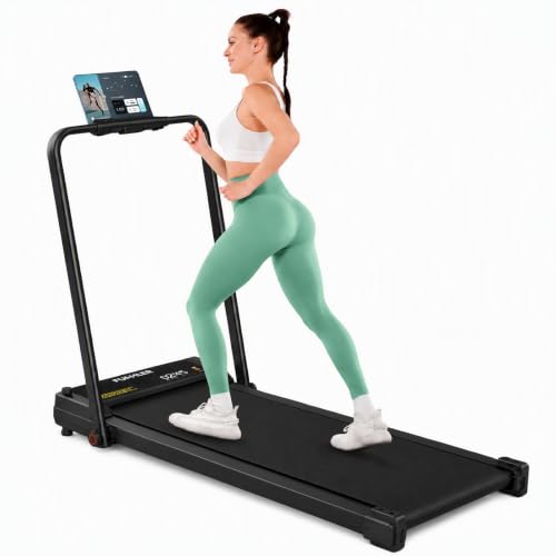 Image of FUNMILY Upgrade Walking Pad Folding Treadmill with 12% /15% Incline & Handle Bar, 3.5HP Foldable Under Desk Compact Treadmills for Home /Office /Gym, 400+lb Capacity, Shock Absorption