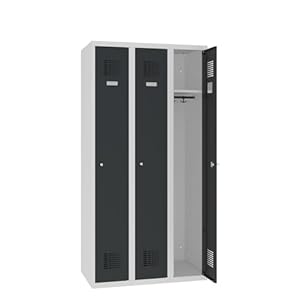 Steinbock Spind 3 Abteile Umkleideschrank Metall