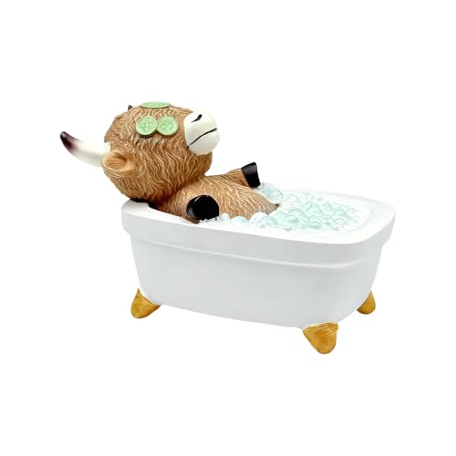 Figurine vache mignonne rustique en mini format pour décoration intérieure et extérieure - 2