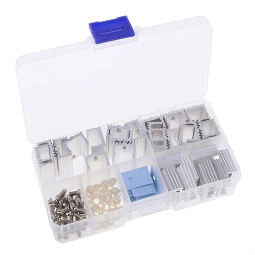 Kit de montaje de aislamiento de disipador de calor de aluminio 30 piezas TO-220 para transistores MOSFET Reguladores de circuitos integrados de potencia LM78XX LM317 IRFXXX TDAXX Juego de