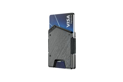 Groove Life Groove Wallet Stealth Gunmetal Slim RFID Blocking Aluminum Wallet for Men Minimalist Credit Card Holder