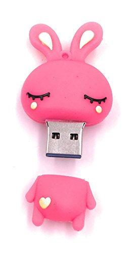 Clé USB Rose en forme de lapin H-Customs 128 Go Flash Drive 3.0 - 2