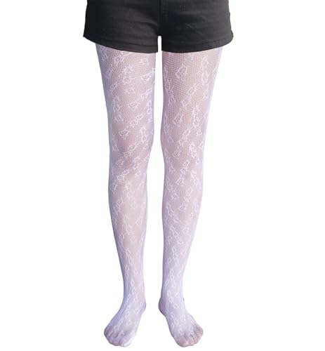 Image of VINICUNCA Women's Fishnet Stockings Lace Patterned Tights High Waist Pantyhose