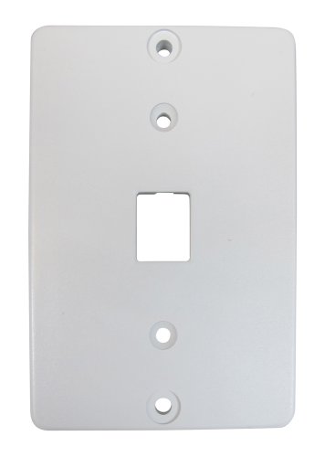 Allen Tel Products AT630ABC-4-15 Single Gang, 1 Port, 6 Position, 4 Conductor Wall Telephone Outlet Jack, Plastic Sleeve, White