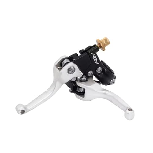 ZVZGPGKLTC Clutch Replacement Motorcycles Part 7/8'' 22mm Levers Brake Handle Clutch Bull Horn Corrosion Protection for Most Motorcycles Adjustable Handlebar Lever(Silver)
