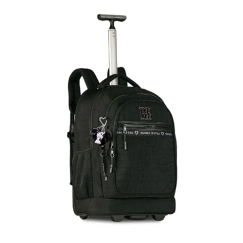 Mochila Carrinho Rebecca Bonbon Bolsa Escolar com Chaveiros Rb27000 (Preto)