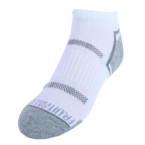 Fruit of the Loom Boy's Active Low Cut Tab Socks (6 Pair), 9-2.5, White4