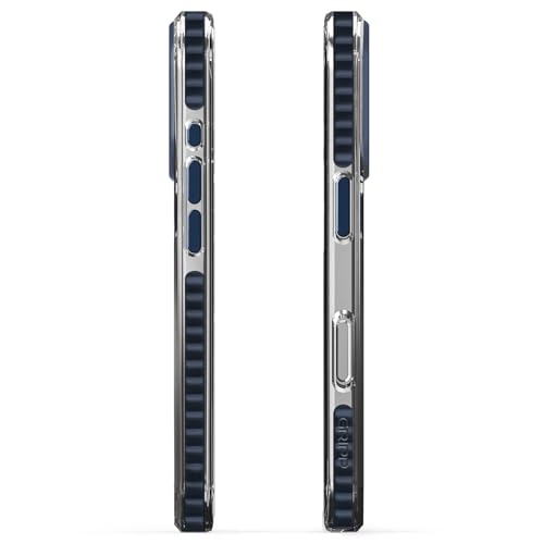 Image of GRIPP Armor Case Compatible with Mag-Safe for iPhone 17 | Military Grade 12ft Drop-Tested with D30 Technology, Corrugated Design, Raised Edges, 360 Protection, Matte Frosted Back Cover - Blue