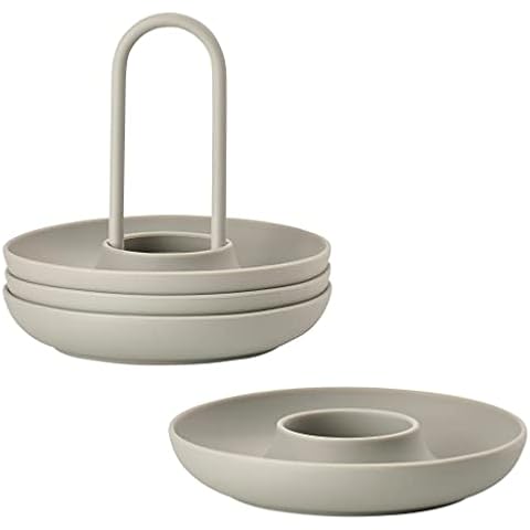 Juego de 4 hueveras de silicona apilables con soporte Cover