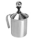 ANCLLO Manueller Milchaufschäumer, Edelstahl, Handpumpe, Milchaufschäumer, handbetriebener Milchschaummacher, japanischer Doppelschicht-Handschäumer (400 ml)