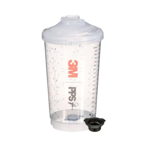 Image of 3M PPS Series 2.0 Vented Spray Cup Kit, Large, 26264, Ready to Use Vented Cup, Includes 32.1 fl oz Cup, Lids with a 200 Micron Filter Built in for Easy-to-use for Automotive