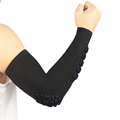 Hobrave Padded Arm Sleeves 2 Pack Crashproof Elbow Forearm Pads Compression Protection Support For Basketball Volleyball #TOP6