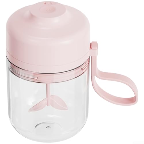Upluxmira Taza mezcladora de 400 ml con batidos de proteínas de arranque, suplementos de café y líquidos, motor de 7000 RPM y construcción segura de PC (rosa)