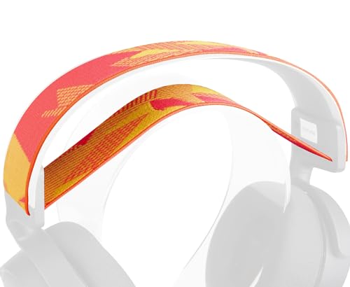 Image of SOULWIT Flexible Fabric Replacement Headband for SteelSeries Arctis 7 /7+ /7X /7P /7P+ /9 /9X /Pro /Prime Gaming Headset, Headphones Replacement Band, Headstrap Head Cushion Pad Repair Part - Orange