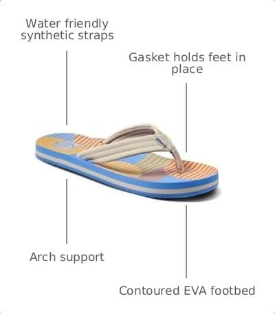 Image of REEF Boys Kids Ahi Beach Flip Flop, Soft Cushion Footbed, Water Friendly