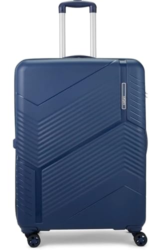 Image of Safari Carter Hard-Sided Polypropylene Suitcase 5 Years Warranty Luggage Set of 3 Trolley Bags (55 & 67 & 76 cm) (Navy Blue)