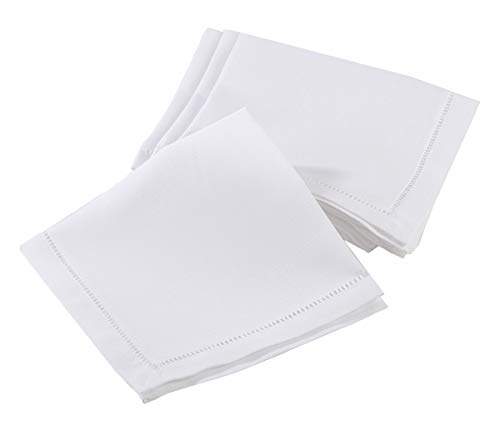 Fennco Styles Handmade Basic Hemstitch Border Linen-Cotton Tablecloth (12