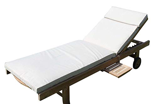 Coussin pour mobilier de jardin - Coussin pour chaise longue de jardin, coloris beige clair