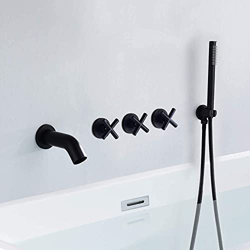 Wall Mount Tub Faucet S2133Dw + Bathroom Faucet S1412-Mg #TOP2
