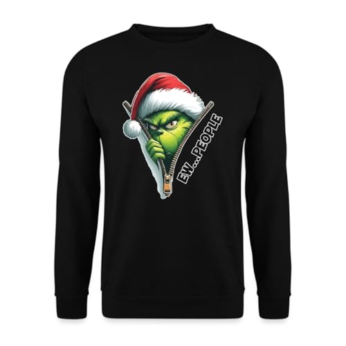 Grinch Ew.. People | Weihnachten Christmas X-Mas Pullover, Schwarz, L