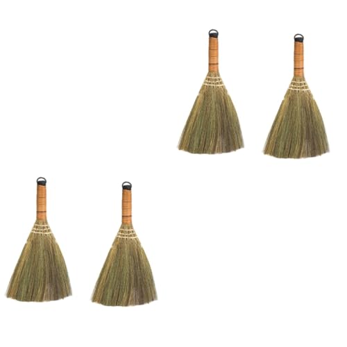 VALICLUD 2 Set Scopa Di Pulizia Del Desktop in Legno Setola Casa Piccolo Scope Orientali Faccende Domestiche Scopa Lavapavimenti Streer Di Paglia Scopa Fatta A Mano Cannuccia 2 Pezzi * 2