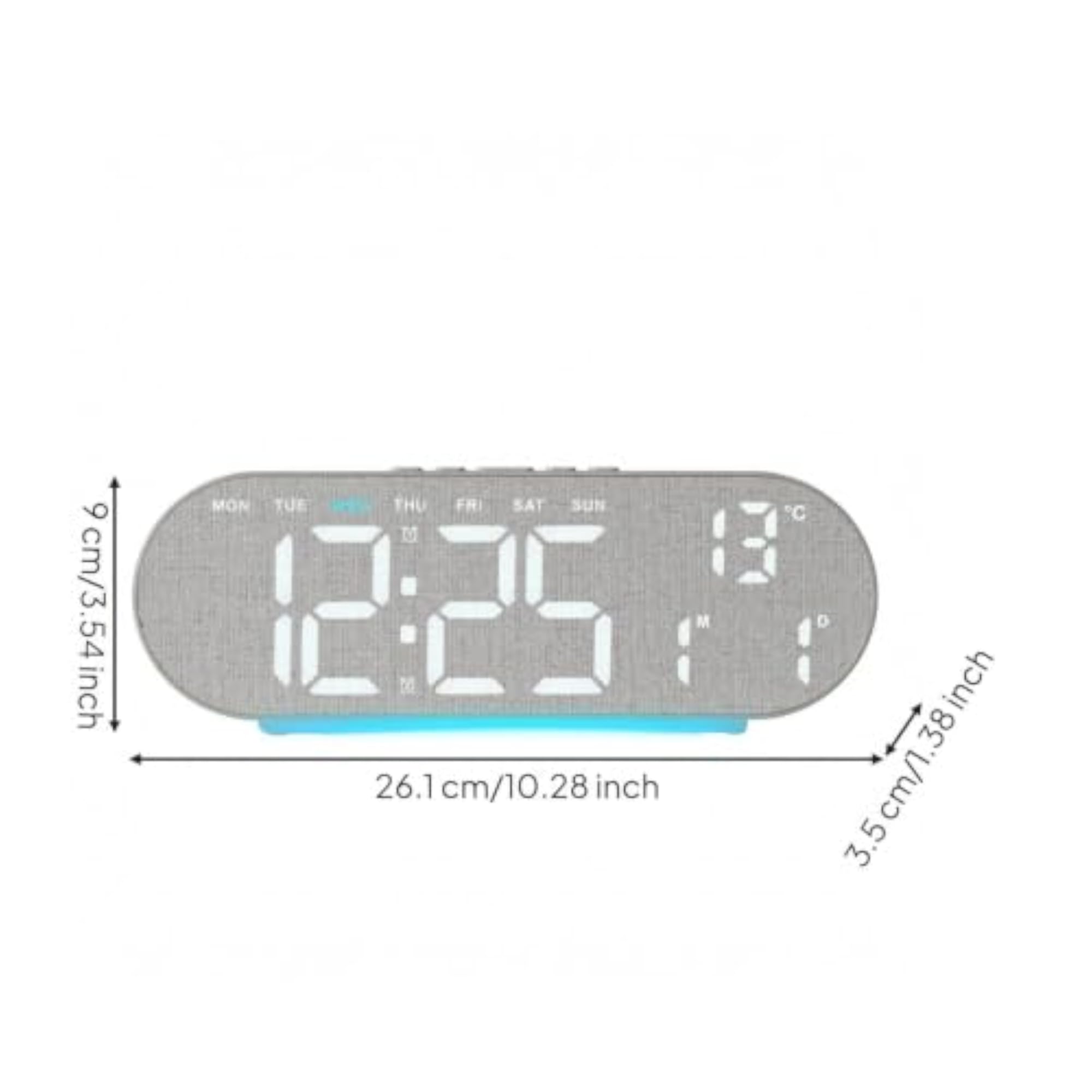 Multifunction Desk Clock with Oversized Digits