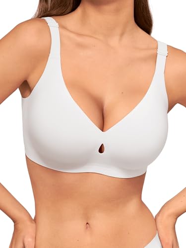 Image of LUCKMEEY Bras for Women No Underwire Wireless Bras - Seamless Push Up Full Coverage Bralettes Comfortable Everyday Bra