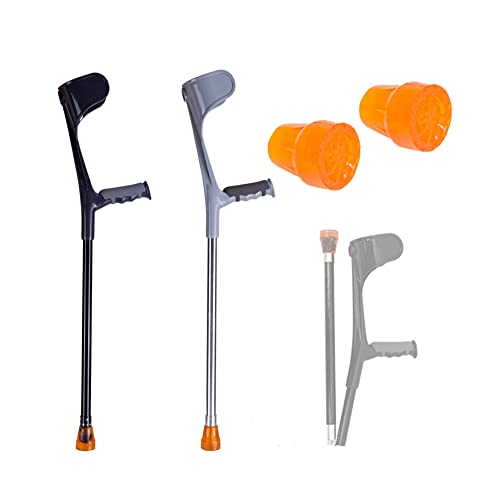 Muletas de antebrazo,Pies de goma antideslizantes,Muletas para adultos,Piernas de apoyo después de una lesión o cirugía,Muleta para caminar para adultos,Soporte de 150 kg,Altura ajustable 69