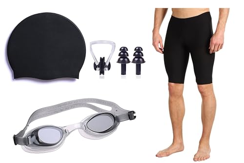 SLYK Complete Swimming Kit Combo Swimming Jammer, Swim Goggle, Sw...