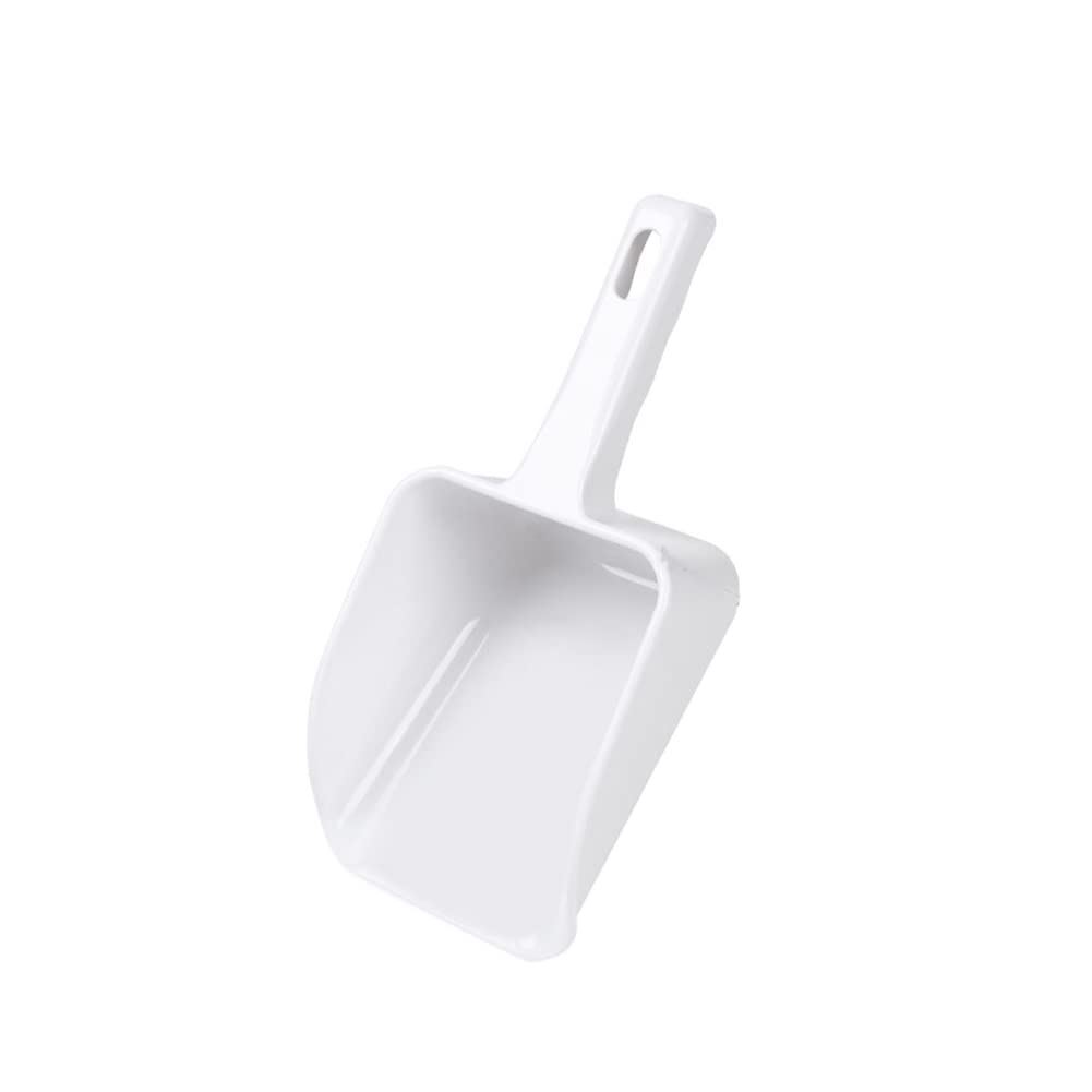 1 Piece Plastic Ice Scoop Plastic Ice Shovel Plastic Hand Scoop Plastic Utility Ice Scoop Coffee Bean Scoop Candy Scooper for Bar Home Kitchen Restaurant, 9 x 3.7 x 2.36 Inch, Small, White