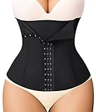 MERYOSZ Waist Trainer for Women Tummy Control Shapewear Mesh Body Shaper Waist Cincher Corset Sport Girdle (Black,M)